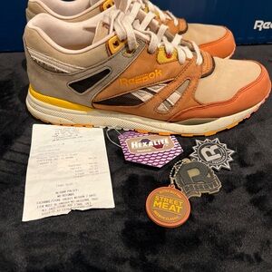 Extra Butter x Reebok Ventilator (Street Meat) Orange and Tan Sneakers